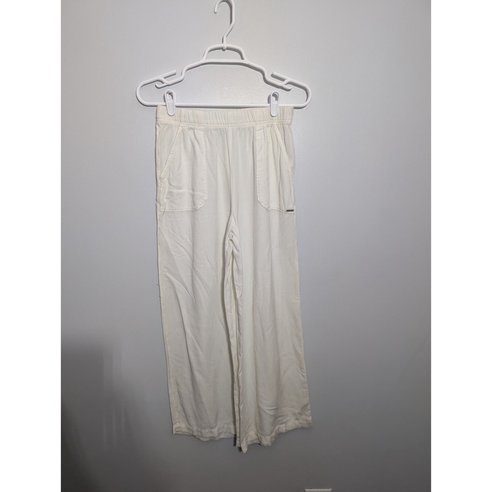 Z3 Volcom Women's White Cotton Sun Spent Drawstring Pants size 10